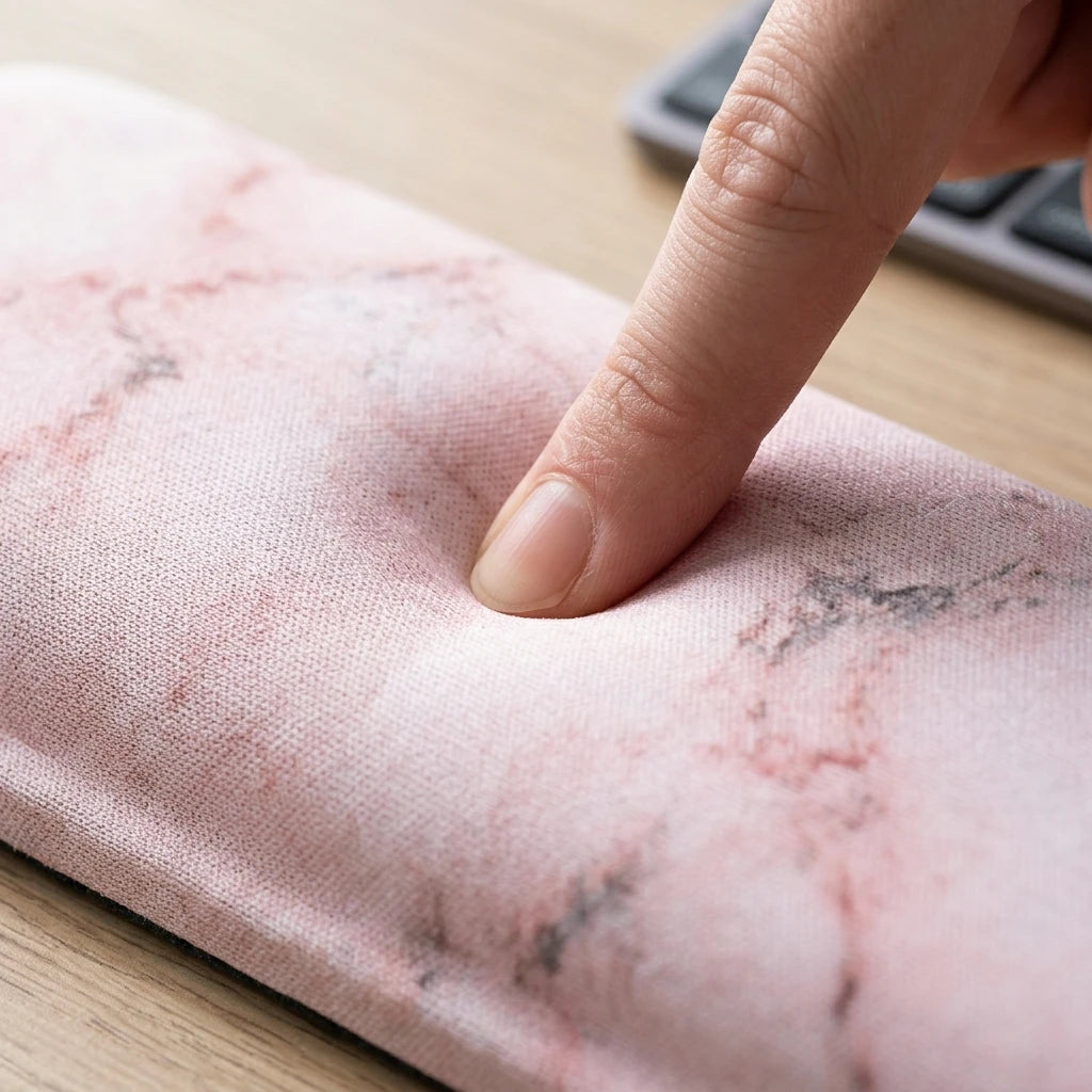 3-in-1 Ergonomic Pink Marble Keyboard Wrist Rest & Mouse Pad Set
