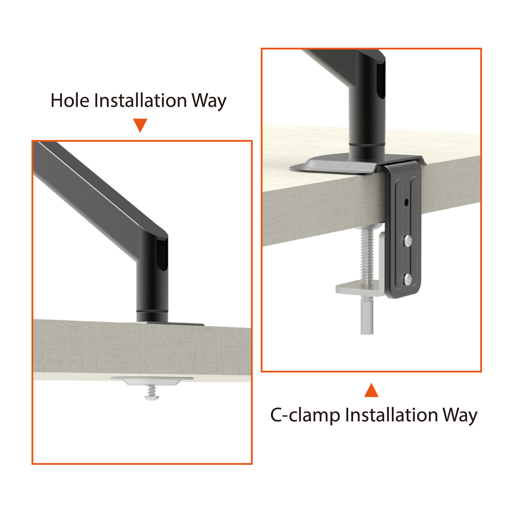 Grommet mount base for CHARMOUNT monitor arm desk installation