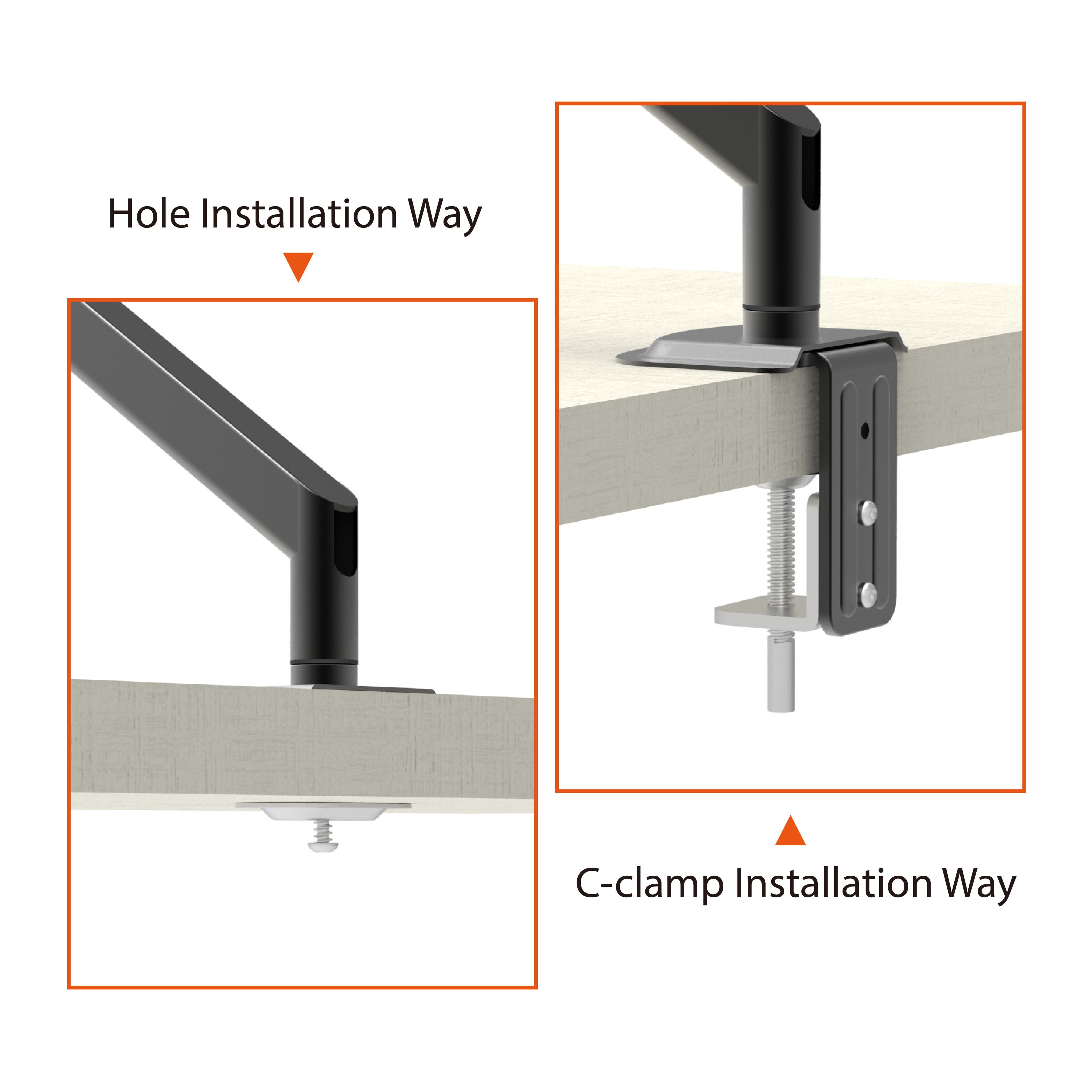 Grommet mount base for CHARMOUNT monitor arm desk installation