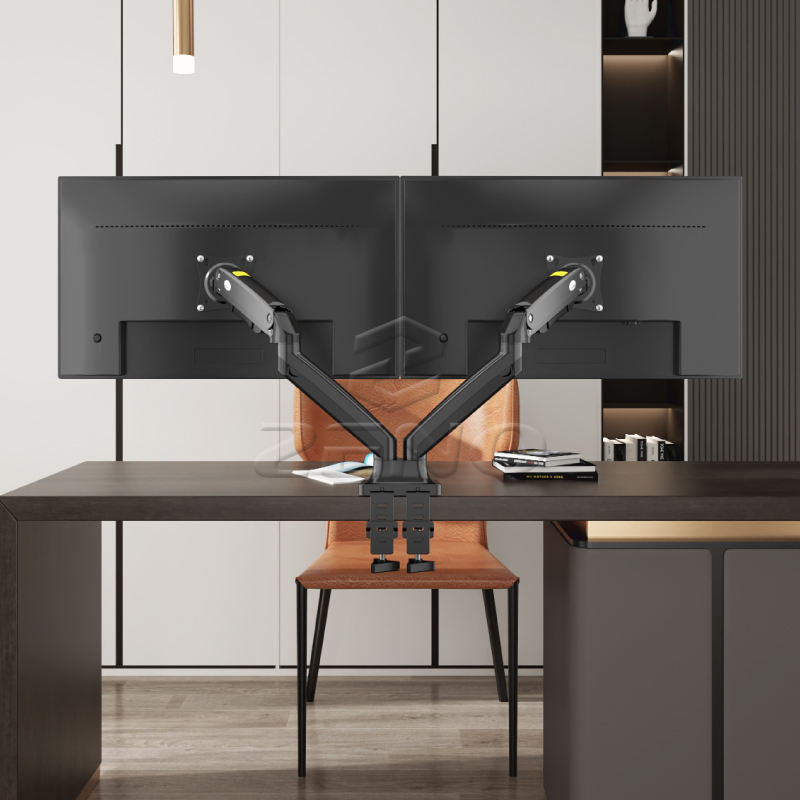Close-up of gas spring mechanism showing smooth height adjustment
