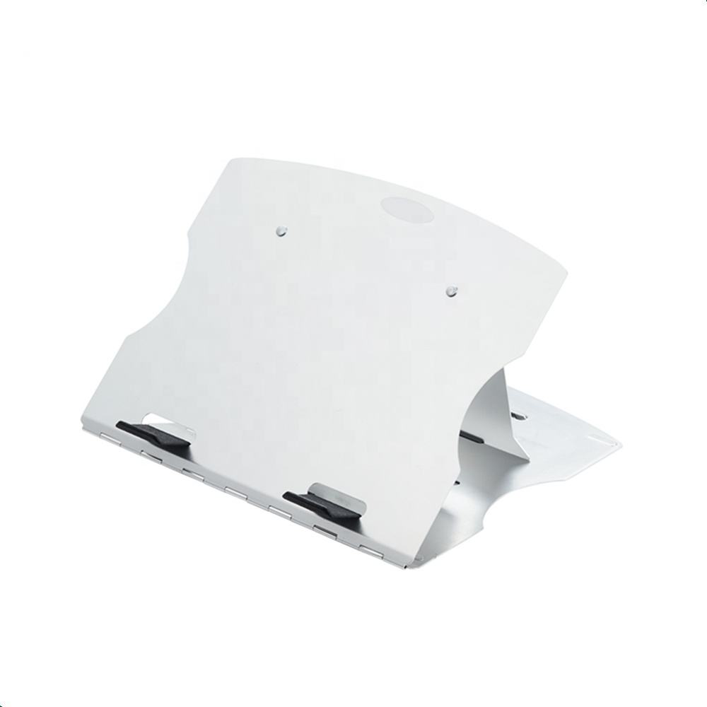 Ultra-slim aluminum laptop cooling stand folded for portability