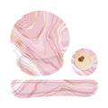 3-in-1 Ergonomic Pink Marble Keyboard Wrist Rest & Mouse Pad Set
