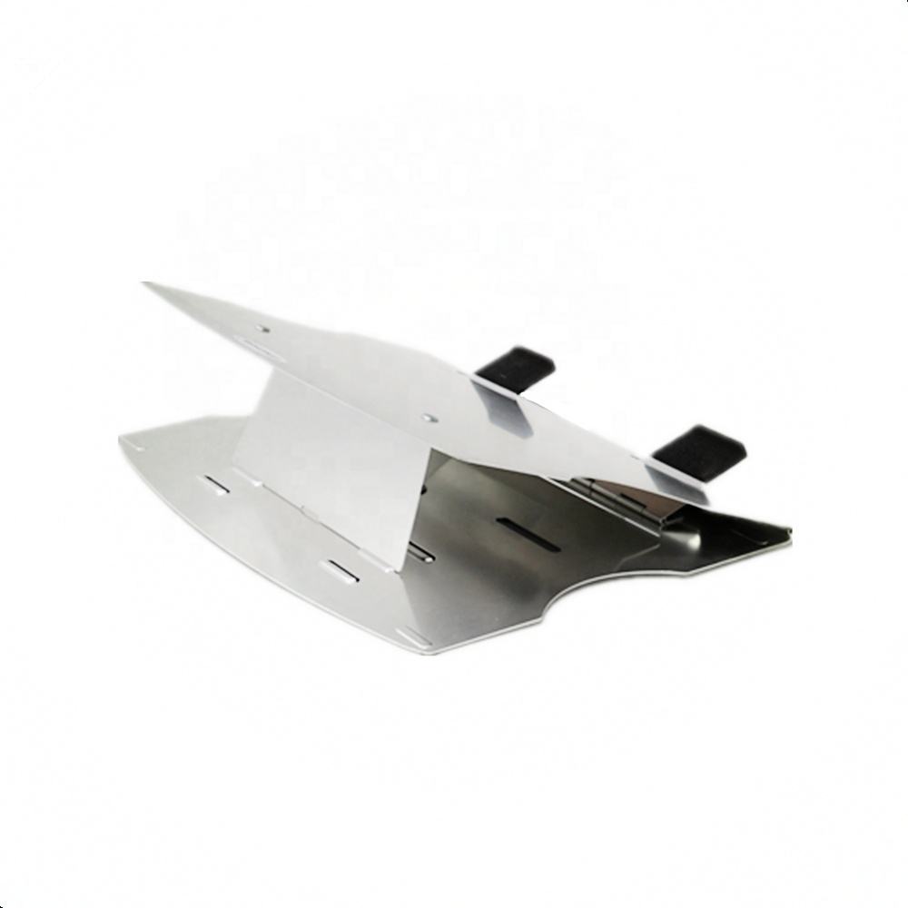 Ventilated open design of aluminum laptop cooling stand airflow