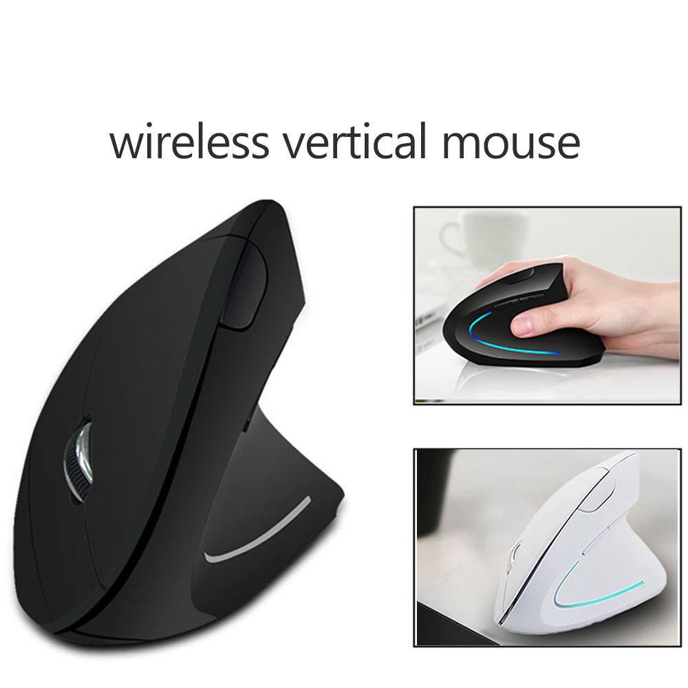 Vertical wireless mouse charging via USB Type-C cable